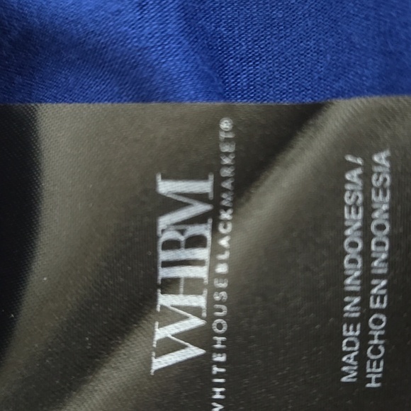 NWT WHBM Blue Woven Long Sleeve Tee Size S - Picture 9 of 10